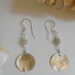 Mother of Pearl Dangle Earrings with Green Aventurine and Fresh Water Pearls