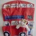 double decker london bus pocket tidy vintage
