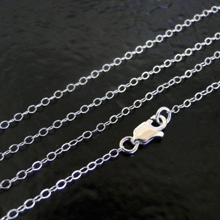 5 - 18 Inch Solid Sterling Silver Cable Chain Necklace - Custom Lengths Available