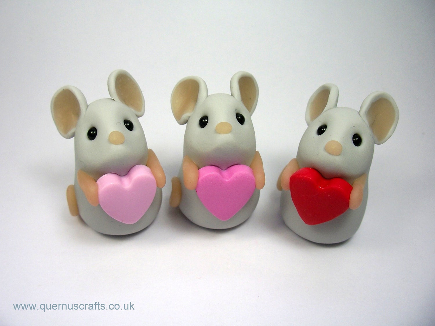 Tiny Valentine Love Mouse Ornament Sculpture Cake Topper Sold Individually