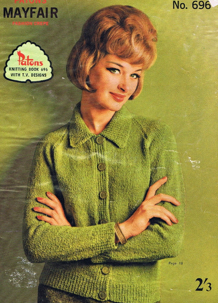 Vintage Knitting Patterns 1960s Lady's Knitting Patterns, Patons Booklet No 696