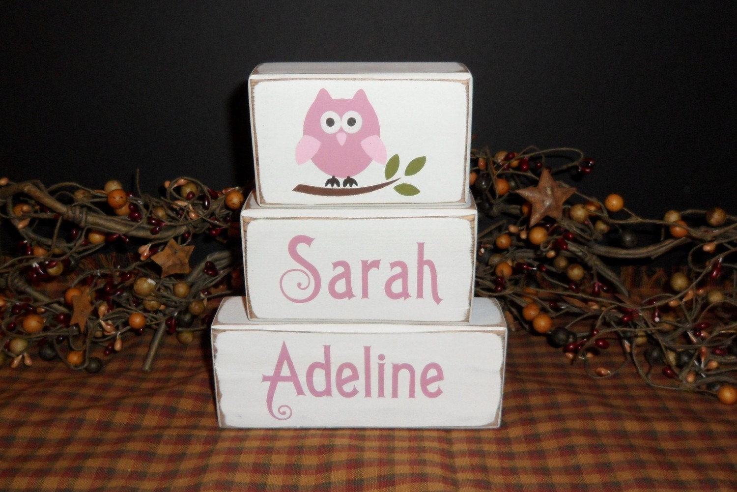 Custom Personalized Children's Name Wood Blocks