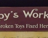 Pappy's Workshop primitive wood sign