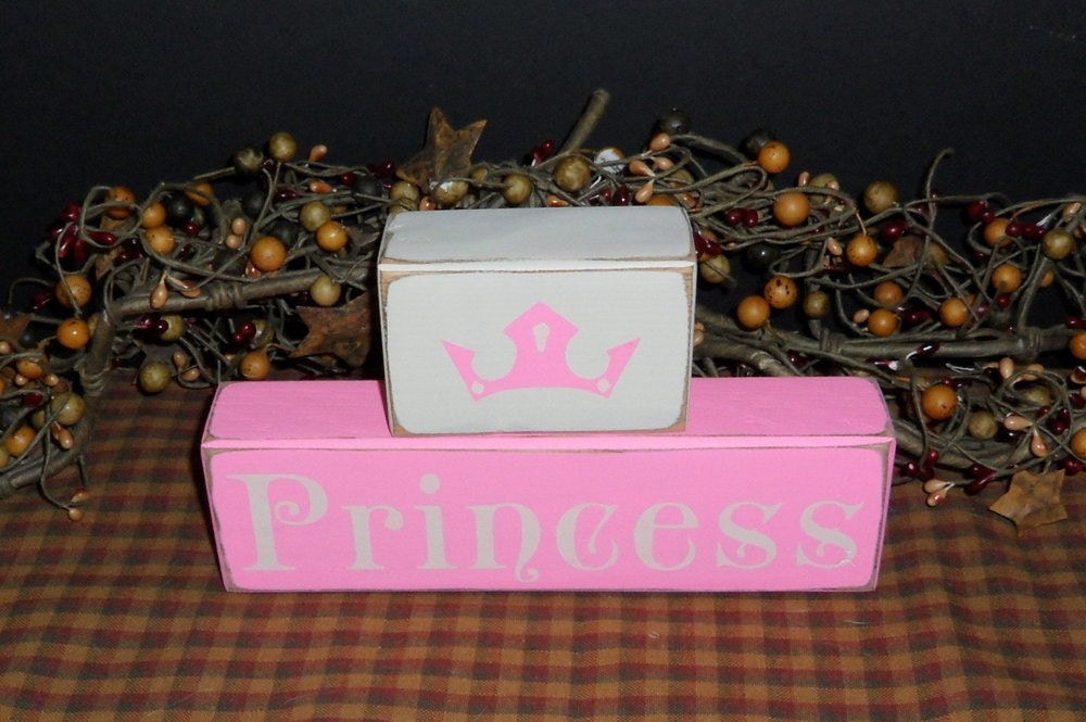 Princess primitive wood blocks