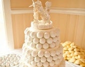 Wedding Cake Topper Letter with Seashells A-Z