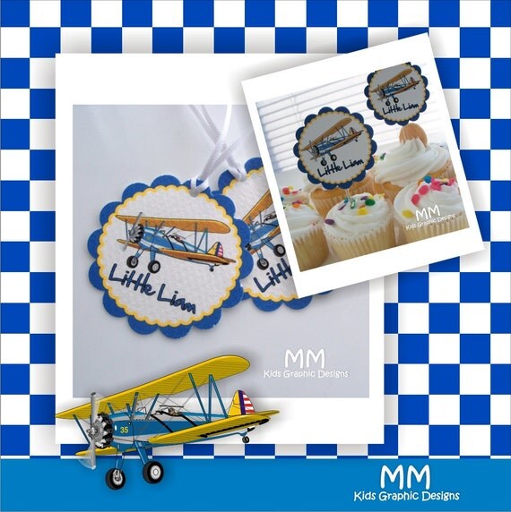 Airplane Theme - Birthday Custom Package - Set of 20 Il_570xn