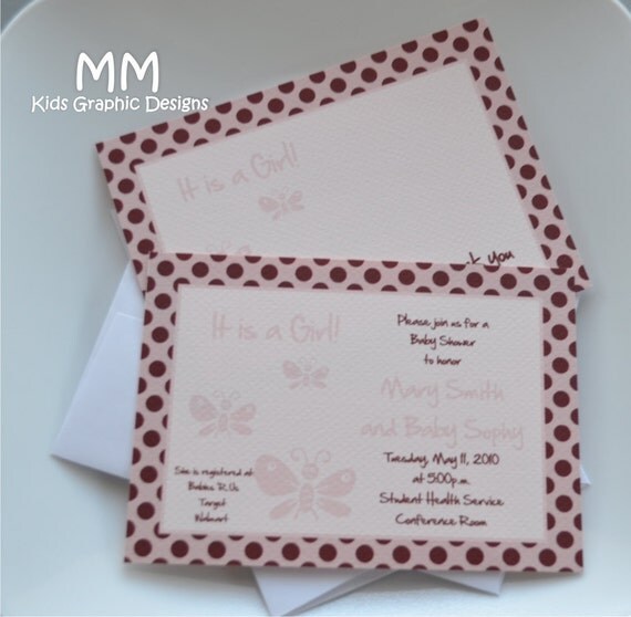 Butterflies Theme - Set of 20 Invitation and 20 Thank You Cards with Envelopes - Baby Shower Il_570xn
