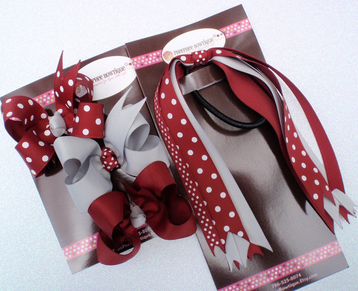 Back to School Smart Start Collection-3 Custom Boutique Bows and Matching Pony Streamer- U Choose Your Colors- View Digital Charts