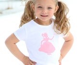Royal Princess Nostalgic Graphic Tee in Short Sleeves - White with Pink FREE SHIPPING