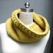 Handmade knitted cowl with ribbed edge - Sunny Day - Ready to Ship