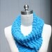 Knitted cowl - Sky Blue - Ready to Ship - OOAK