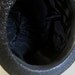 60's Era High Fashion Mod Bubble Hat in Black Matte & Black Patent Vinyl