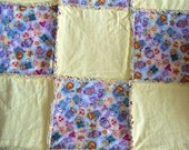 Baby Shaggy Rag Quilt - ABCs and Animals