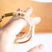 Brass & Ecru Fiber Bracelet - Nebula collection