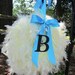 Personalized Feather Wreath Great for Bride and Groom Weddings As seen in Romantic Homes Magazine  Ships in 2-3 DAYS