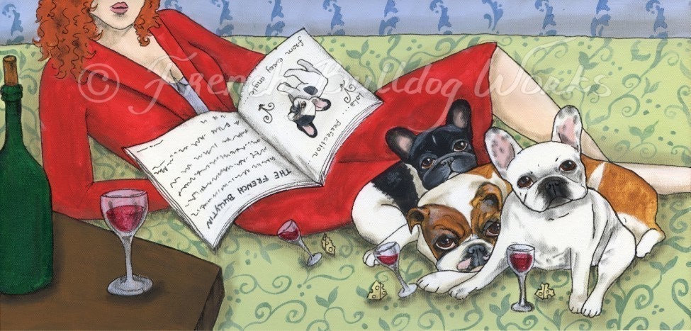 French Bulldog Bouledogue Francais Art Print From Original Painting Dasha Goux