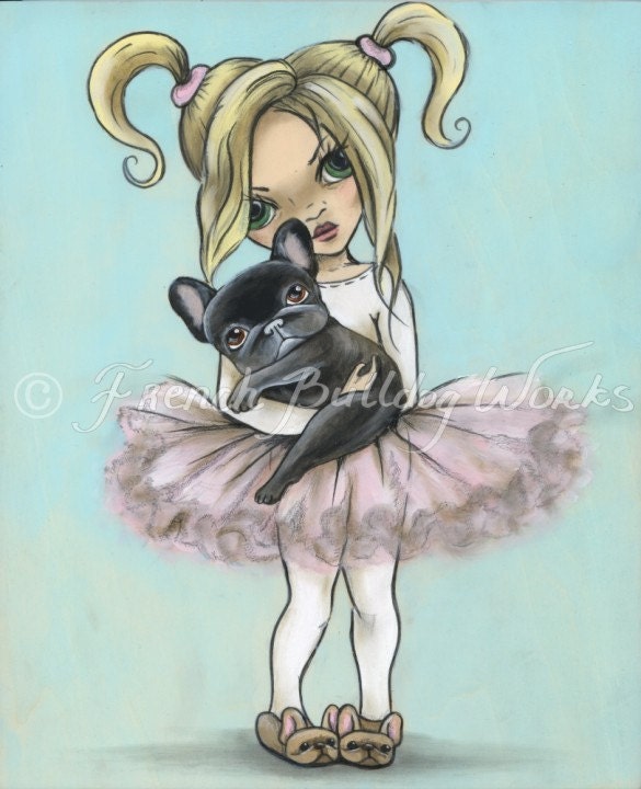French Bulldog Bouledogue Francais Art Print Dasha Goux