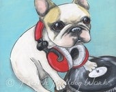 French Bulldog Bouledogue Francais Art Print from Original Painting Dasha Goux