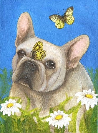 French Bulldog Bouledogue Francais Art Print From Original Painting Dasha Goux