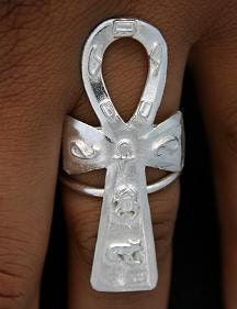 Sterling Silver Jewelry Ankh Ring Big Bold Unique Rings