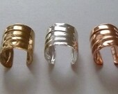 Sterling Silver Brass Copper Ear Cuff Trio One of Each