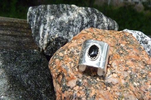 Ear Cuff Sterling Silver Ear Band with Tiny Stone Choose Colors -Black - Turquoise - Pink