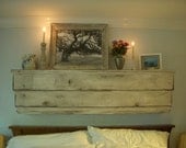 Distressed Furniture - Wall Shelf Ledge - Wood, Shabby - Farmhouse Chic - French Country, Distressed - 44 Inches