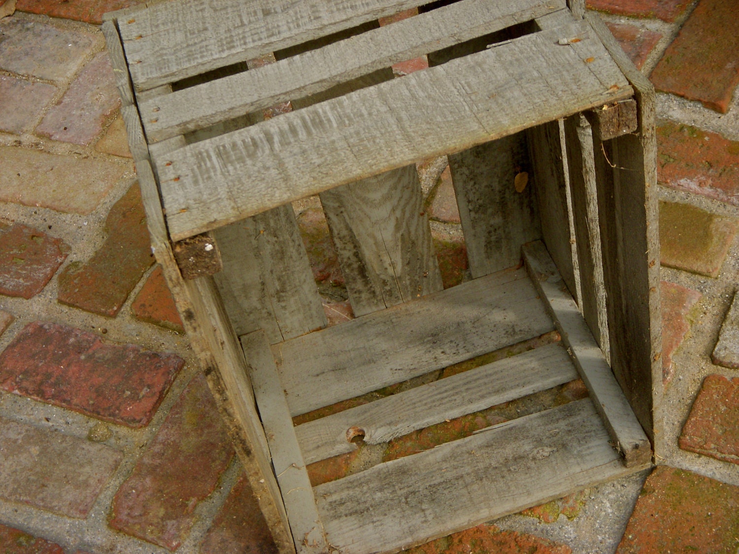 Fruit Crate From Local Farm - Antique Rustic Wooden Crate