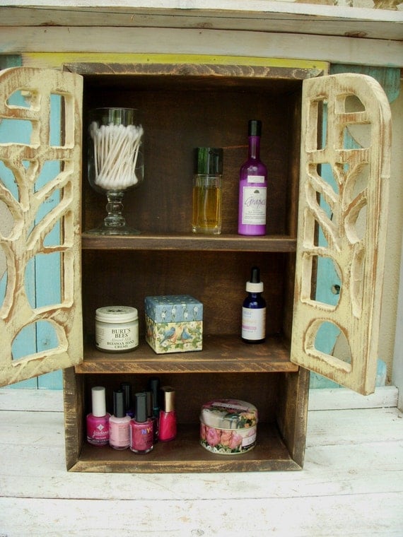 Wall Cabinet Handmade Oak Tree - Woodland Shelf Cabinet