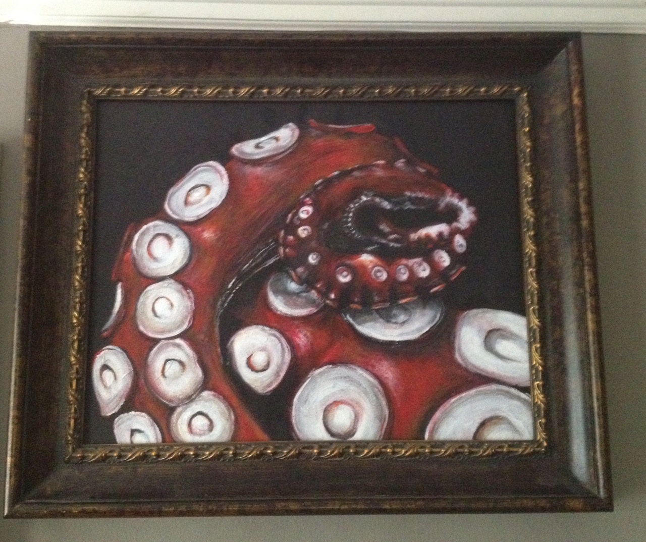 Reserved Roxy777 Tentacles Octopus Deep Sea Original Artwork Acrylic Painting