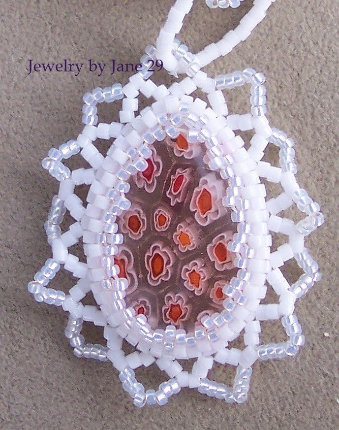 White Lace Pendant Necklace