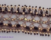 Crystal and Gold  Filled Bead Bracelet