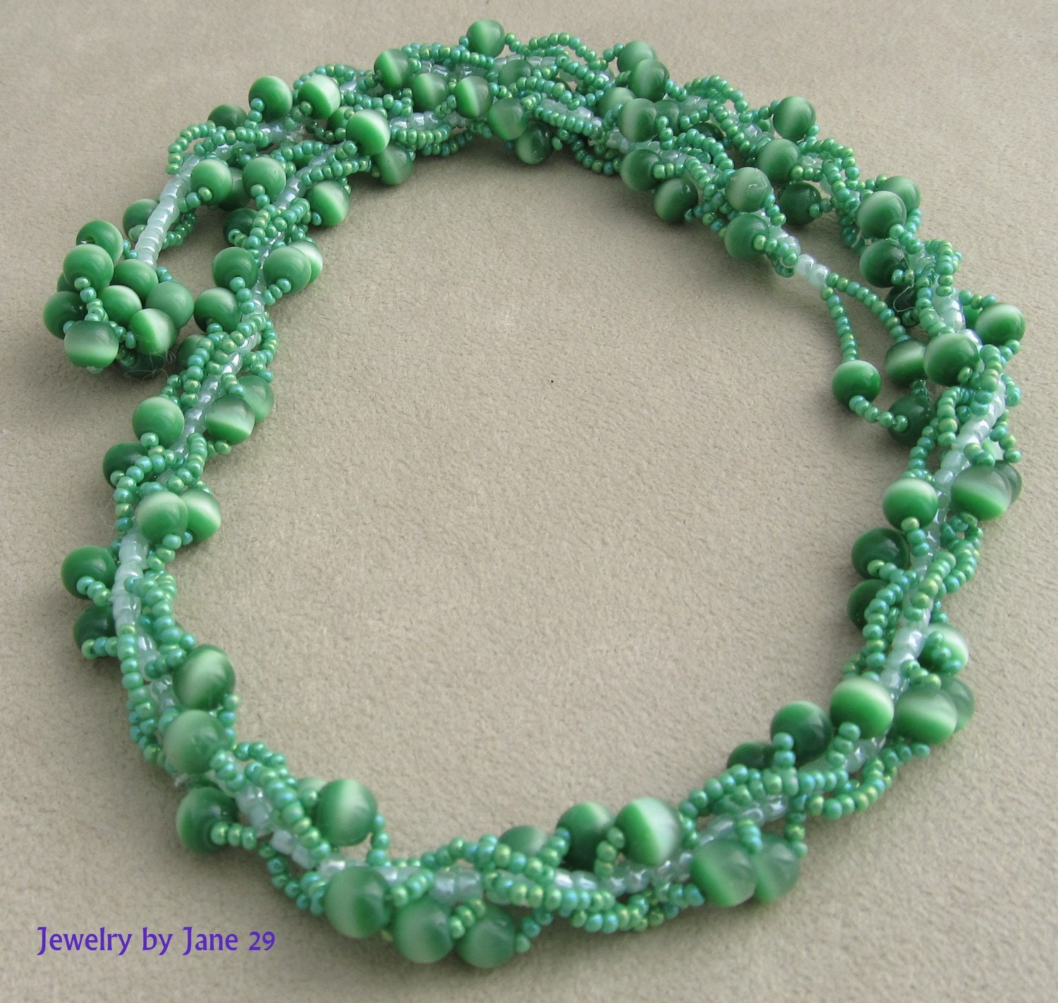 Green Spiral Necklace