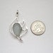 Sea Glass Jewelry - Sterling Rare Gray Sea Glass Pendant