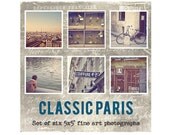 Paris Photo Set, Fine Art Prints, Paris Photography Decor, Eiffel Tower, Luxembourg Gardens, Vintage - CLASSIC PARIS Set (5x5)