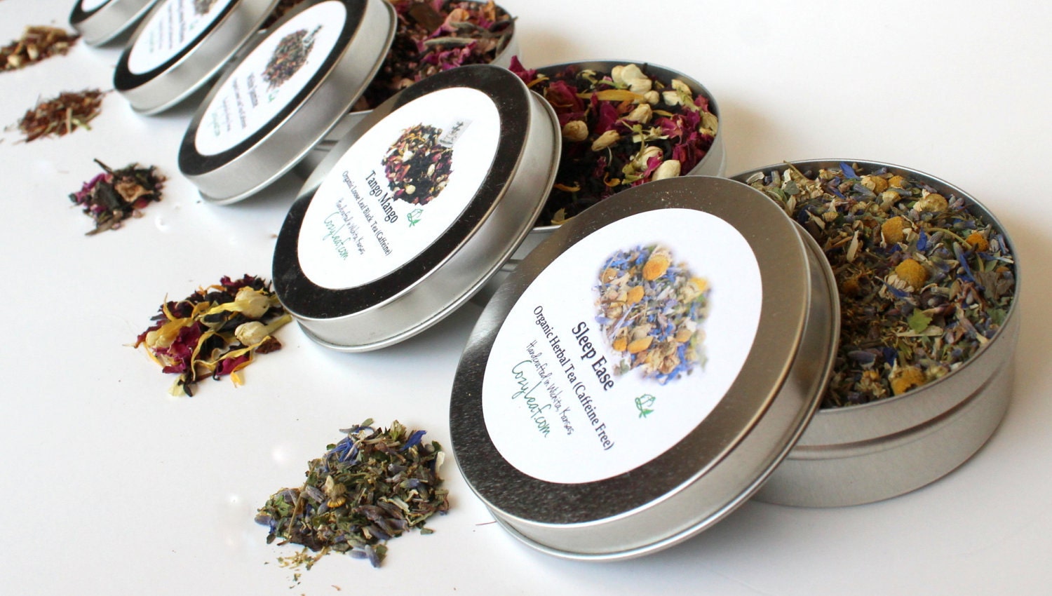 Hostess Special 5 Tea Tins of Loose Leaf Tea