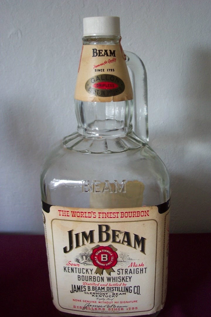 Vintage Jim Beam One Gallon Whiskey Bottle by DaveysVintage