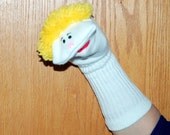 Blond Boy Sock Puppet from Puppets by Margie