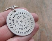 keychain 1.5 inch sterling silver custom stamped