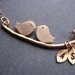 VALENTINE Bracelet LOVE Birds Bracelet Personalized Gold Filled Custom Initials Birthday Friend Mothers Bridesmaids Anniversary Gift for Her