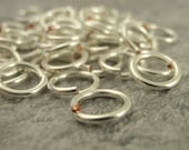 50 Jump Rings 16 gauge 6mm ID Fine Silver with Copper Core - Half Hard - Custom Handmade