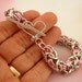 Breast Cancer Awareness - Economical Byzantine Bracelet Kit - Custom Chainmaille - 14 gauge Pink and Silver Aluminum