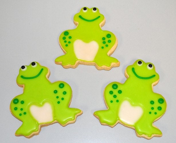 Green Frog Hand Decorated Sugar Cookies - 1 Dozen Il_170x135