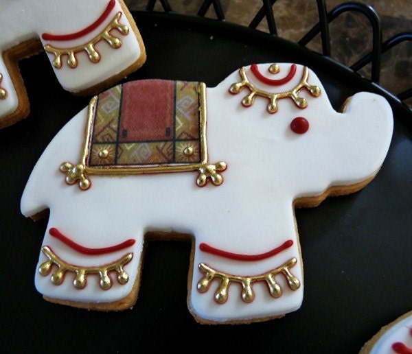 Mehndi Elephant Cookies - Half Dozen Il_570xn