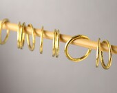 Simple Solid Snag-Free Rustic Gold Ring Stitch Markers for Knitting