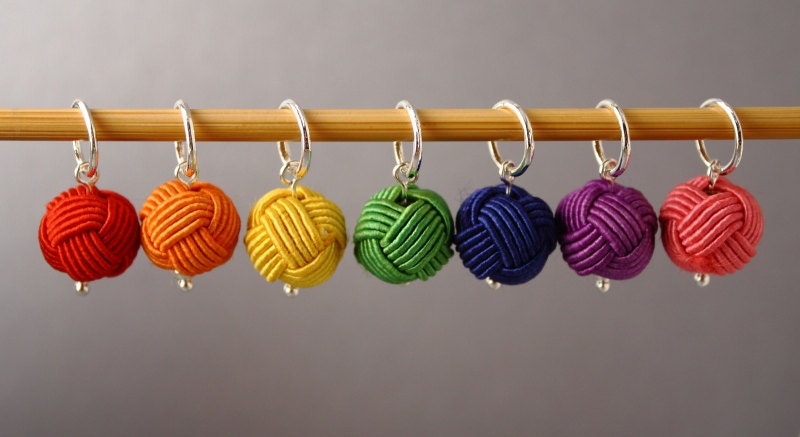 Little Balls of Wool (Set A) Stitch Markers for Knitting