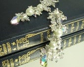 Pearl and Crystal Cascade Earrings