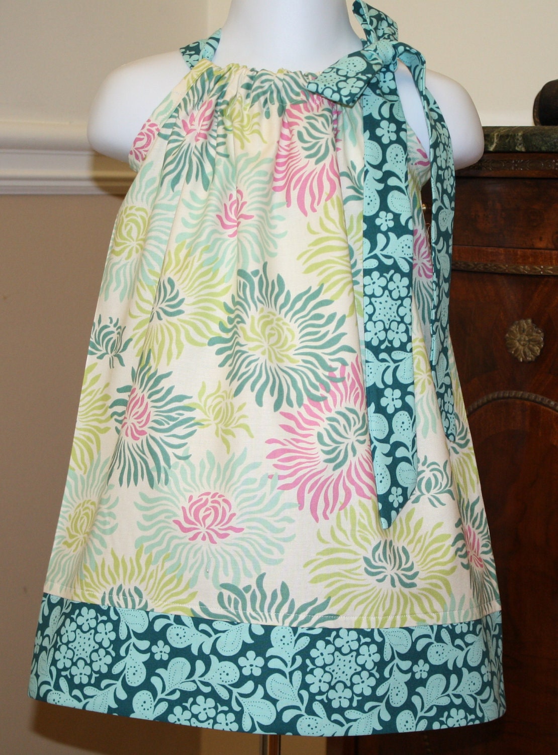 baby Pillowcase Dress SALE WAS 19.99 NOW 15.00 freshcut mums teal blue pink greent ivory baby dresses by blakeandbailey