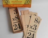Vintage Multiplication Flash Cards, 1948, full set - VintageRescueSquad