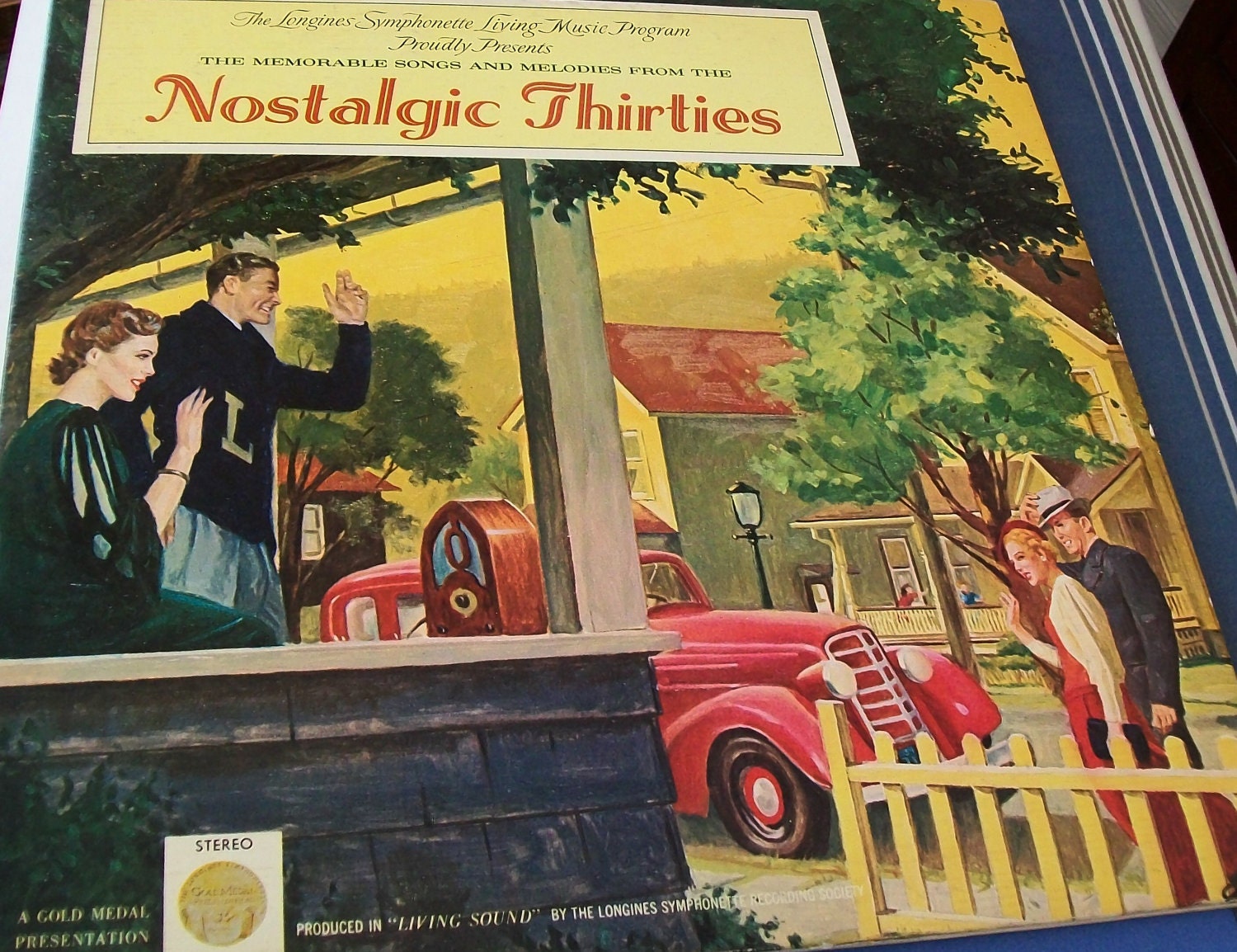 Vintage Record Album Cover, double fold, 1930s historical songs, Longines Wittnauer Watch Company